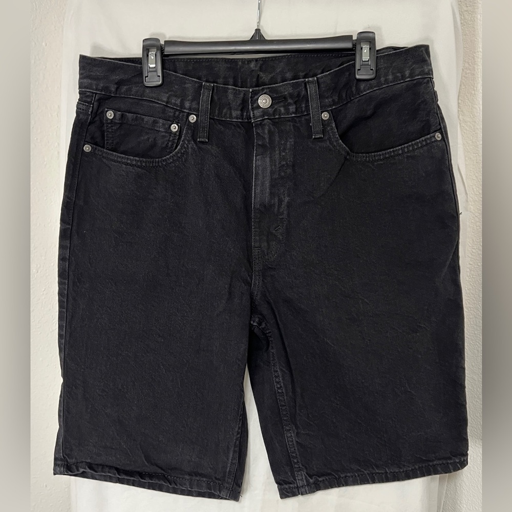 Levi’s 469 LOOSE 12" MEN'S JEAN SHORTS size 34 black dark wash